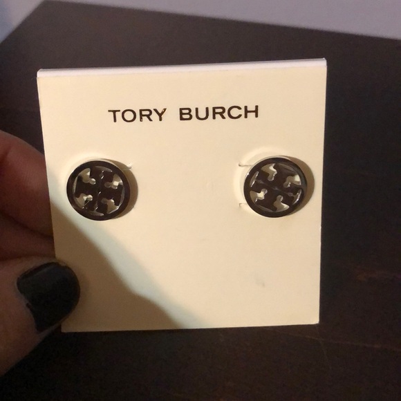 Tory Burch Jewelry - Tory Burch Silver Logo Studs